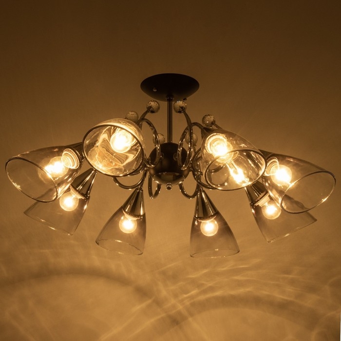 Люстра "Марианна" 8хЕ27 40Вт черный 77х77х33см BayerLux
