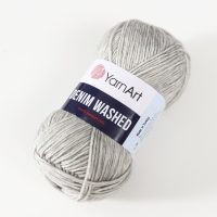 Пряжа "Denim Washed" 30% акрил 70% хлопок 130м/50гр (908 св.серый)