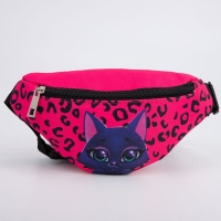 Сумка детская для девочки поясная &laquo;Котик&raquo; 20 см х 10 см х 6 см