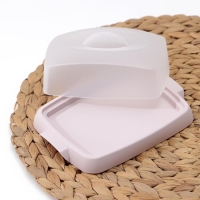 Маслёнка &laquo;Таира&raquo;, пластиковая, 16,5&times;12 см, цвет розовый