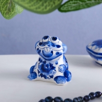 Сувенир &laquo;Жаба&raquo;, средняя, 6 см, гжель