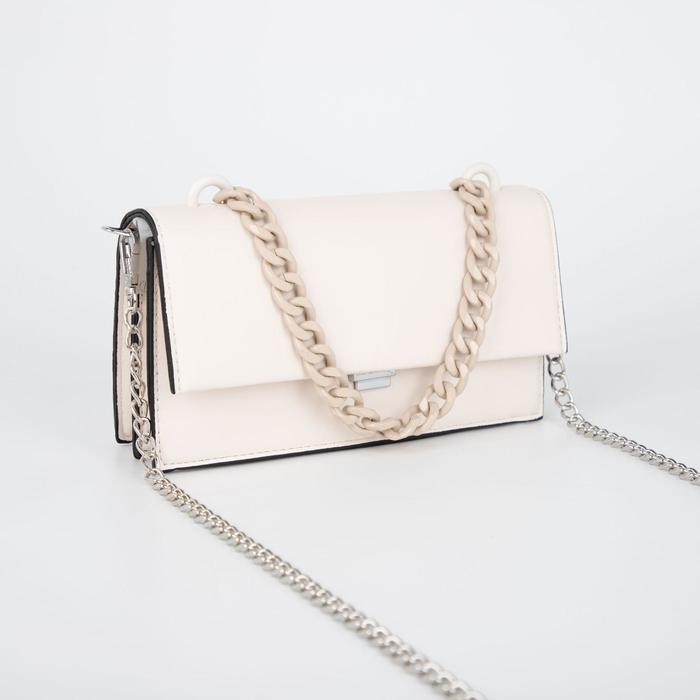 Цепочка для сумки, пластиковая, 17 &times; 23 мм, 120 см, цвет светлый агат