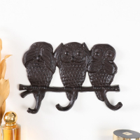 Крючки декоративные чугун "Филины не слышу, не вижу, не скажу" 15,5х23х2,5 см Крючки декоративные чугун "Филины не слышу, не вижу, не скажу" 15,5х23х2,5 см