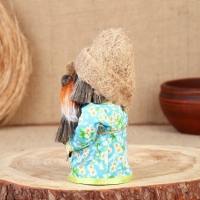 Оберег "Домовой с веником", 15-16 см