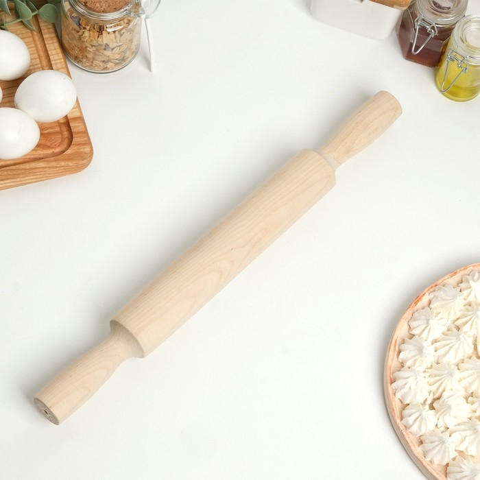 Скалка деревянная, берёза, 43&times;4.5 см