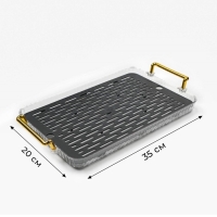 Поднос для чайной церемонии, 20 х 35 см, серый Поднос для чайной церемонии, 20 х 35 см, серый