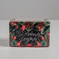 Коробка для капкейков «С Новым Годом!» 10 х 16 х 10 см, Новый год Коробка для капкейков «С Новым Годом!» 10 х 16 х 10 см, Новый год