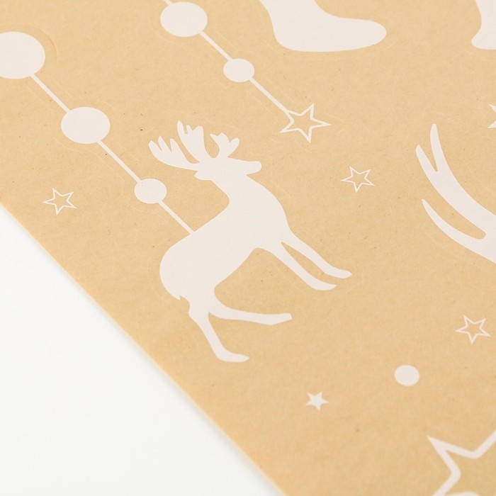 Наклейки новогодние для окон &laquo;Новогодние друзья&raquo;, многоразовые, 33 х 50 см, Новый год