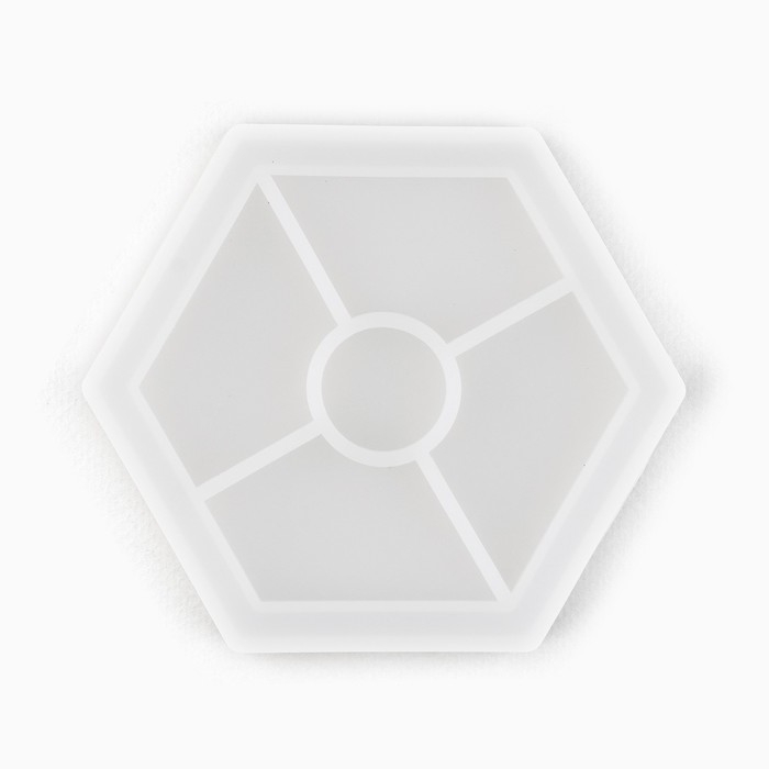 Молд силиконовый универсальный. Формочка для творчества «Поддон Шестиугольник», 10,5 х 12 см Молд силиконовый универсальный. Формочка для творчества «Поддон Шестиугольник», 10,5 х 12 см