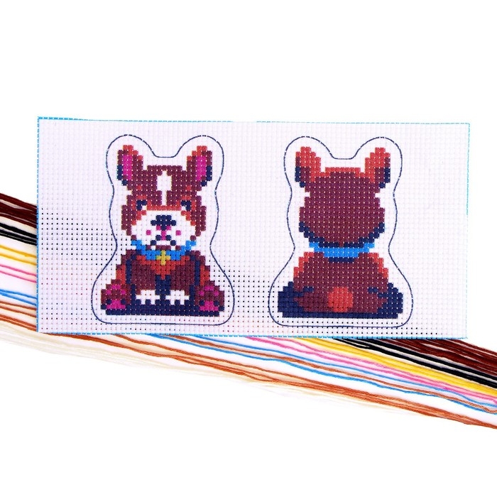 Вышивка крестиком для детей. Игрушка &laquo;Верный пёс&raquo;, набор для творчества