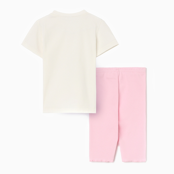 Комплект для девочки (футболка и велосипедки) MINAKU, цвет розовый, рост 122 см Комплект для девочки (футболка и велосипедки) MINAKU, цвет розовый, рост 122 см