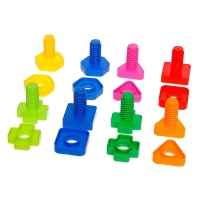 Конструктор &laquo;Болты и гайки&raquo;, 10 карточек, зверята