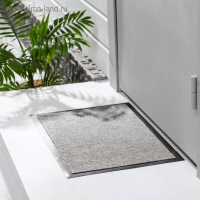 Коврик придверный влаговпитывающий Tuff, 60×90 см, цвет серый Коврик придверный влаговпитывающий Tuff, 60×90 см, цвет серый