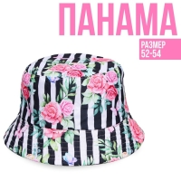 Панама детская для девочки &laquo;Цветы&raquo;, р-р 52-54