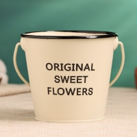 Кашпо "Ведерко Original" белое, 11х11х10см Кашпо "Ведерко Original" белое, 11х11х10см