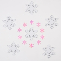 Декор «Снежинки», белые Декор «Снежинки», белые