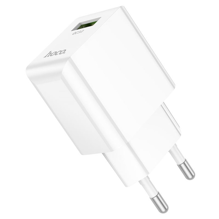 Сетевое зарядное устройство Hoco C98A, 1 USB, 18 Вт, QC, белое Сетевое зарядное устройство Hoco C98A, 1 USB, 18 Вт, QC, белое