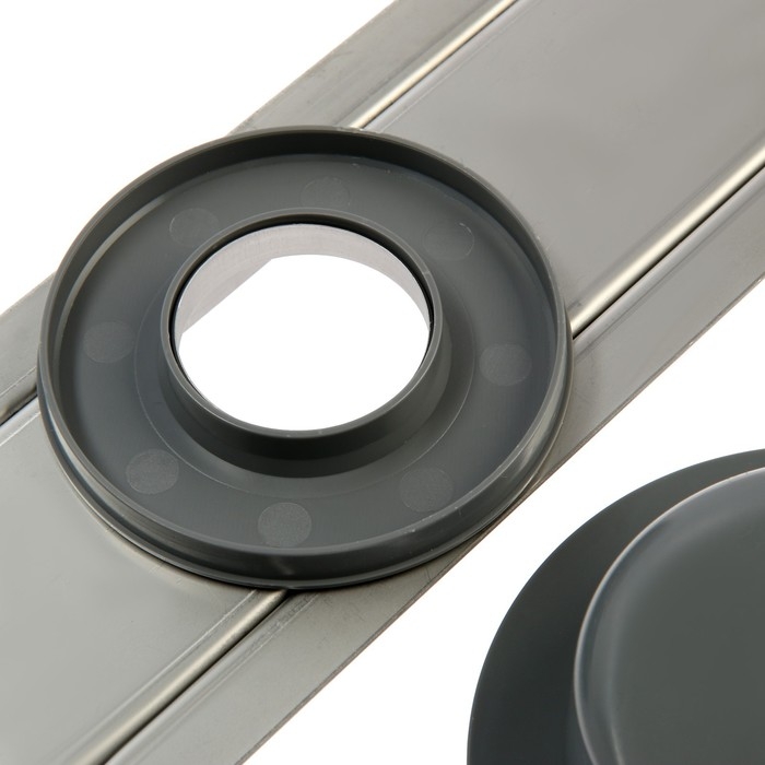 Трап ZEIN, c флaнцeм свободного вращения 360&deg;, 7х70 см, d=40/50 мм, нерж. сталь, сатин