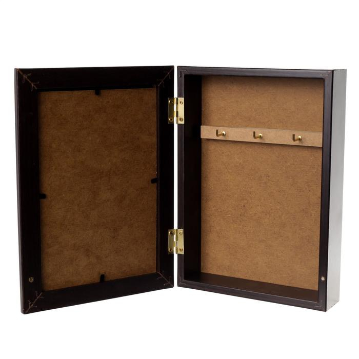 Ключница "Букет пионов" венге 15х21 см