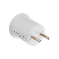 Переходник Ecola, вилка-патрон, Е27, 40 х 55 мм, белый Переходник Ecola, вилка-патрон, Е27, 40 х 55 мм, белый