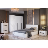 Тумба прикроватная Палермо, 600х404х455, Белый/Белый матовый МДФ