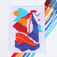 Вышивка крестиком &laquo;Кораблик&raquo;, набор для творчества, 14 х 10 см