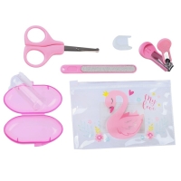 Набор маникюрный детский &laquo;Для Малышки&raquo;, 4 предмета: ножнички, книпсер, пилочка, щётка