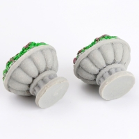 Миниатюра кукольная &laquo;Клумба цветов&raquo;, набор 2 шт., размер 1 шт. &mdash; 3,5 &times; 3,5 &times; 3 см