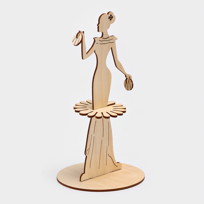 Салфетница деревянная &laquo;Статная&raquo;, с держателем для чая, 25&times;13&times;13 см