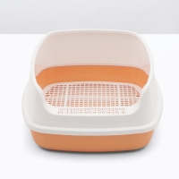 Туалет «Айша» S с высоким бортом и сеткой, 45 х 35 х 18,5 см, оранжевый Туалет «Айша» S с высоким бортом и сеткой, 45 х 35 х 18,5 см, оранжевый