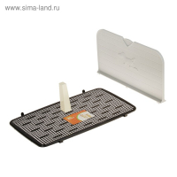 Туалет для собак 67 х 46 х 8 см, со стенкой, съемной решеткой и столбиком, черный Туалет для собак 67 х 46 х 8 см, со стенкой, съемной решеткой и столбиком, черный