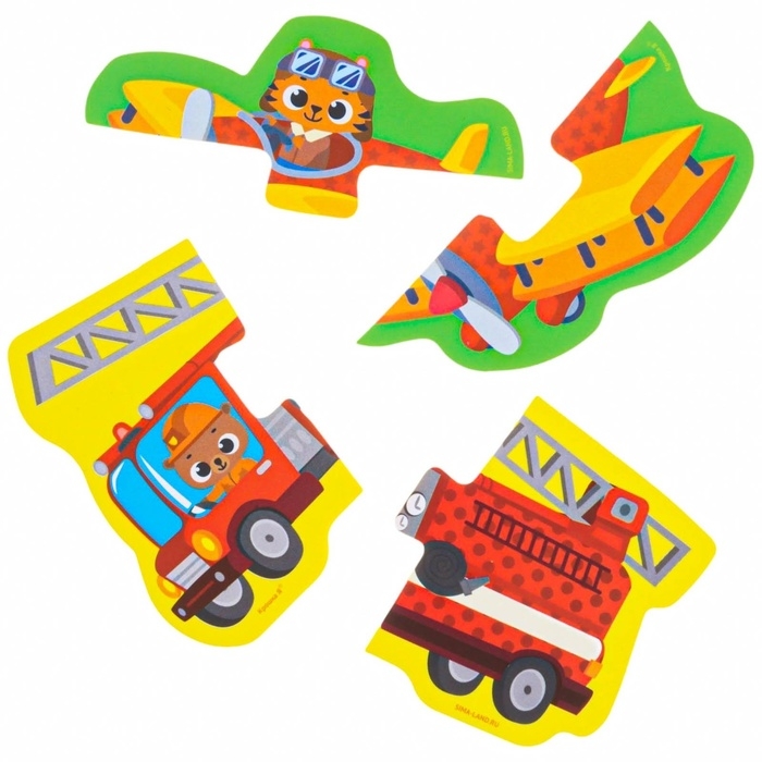 Мягкий пазл для малышей &laquo;Транспорт&raquo;, 5 пазлов, Крошка Я