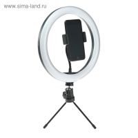Светодиодная кольцевая лампа на штативе Luazon SNP097, 10" (26 см), 20 Вт, штатив 8-14 см Светодиодная кольцевая лампа на штативе Luazon SNP097, 10" (26 см), 20 Вт, штатив 8-14 см