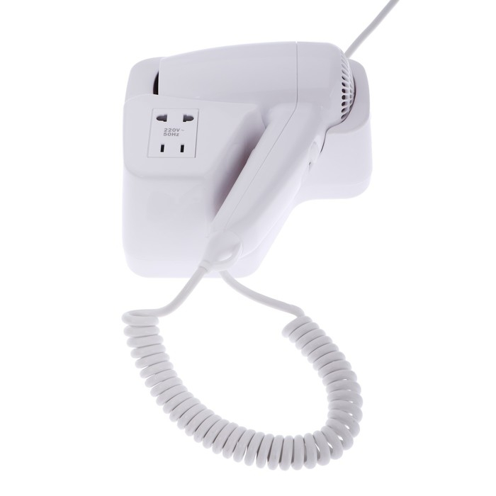 Фен настенный Luazon LGE-007, 1600 Вт, 2 скорости, крепление (в комплекте), белый Фен настенный Luazon LGE-007, 1600 Вт, 2 скорости, крепление (в комплекте), белый