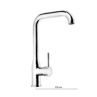 Cмеситель для кухни Accoona A4490-3, однорычажный, высокий излив, латунь, хром Cмеситель для кухни Accoona A4490-3, однорычажный, высокий излив, латунь, хром