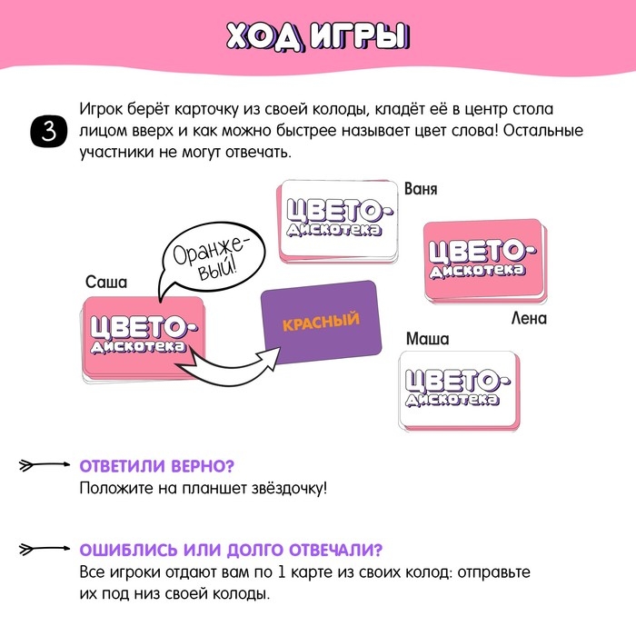 Настольная игра «Цветодискотека», 2-4 игрока, 6+ Настольная игра «Цветодискотека», 2-4 игрока, 6+