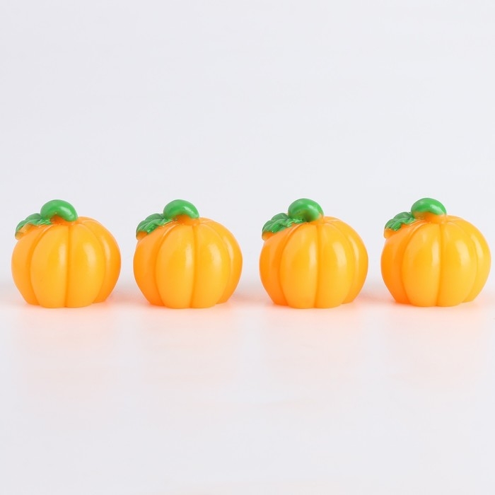 Миниатюра кукольная &laquo;Тыква&raquo;, набор 4 шт., размер 1 шт. &mdash; 2 &times; 2,2 &times; 2 см