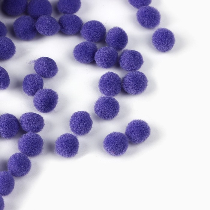 Набор текстильных деталей для декора. Помпоны для творчества &laquo;Фиолетовые&raquo;, 55 гр