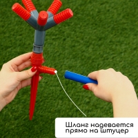 Распылитель 5&minus;лепестковый, штуцер под шланги 1/2" (12 мм) &minus; 5/8" (16 мм) &minus; 3/4" (19 мм), пика, пластик, Greengo