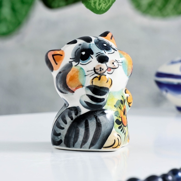 Сувенир "Кот Ласка", гжель, цвет