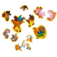 Макси- пазлы &laquo;Наша ферма&raquo;, 5 пазлов, 20 деталей