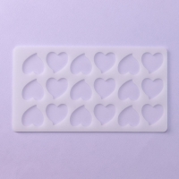 Форма для шоколада &laquo;Флирт&raquo;, силикон, 18 ячеек, 21&times;11&times;0,3 см, цвет прозрачный