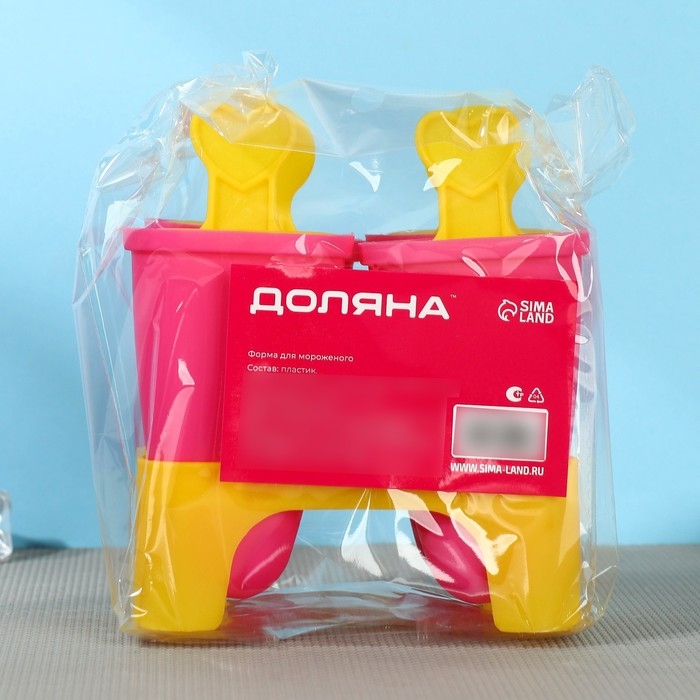 Форма для мороженого Доляна &laquo;Кьют&raquo;, 11&times;6&times;12 см, 4 ячейки, цвет прозрачный