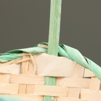 Набор корзин плетеных (бамбук),19xH7,5X9,5x31см,22x9x11x34,24x9x11см,5x35см, 3 шт, зеленый