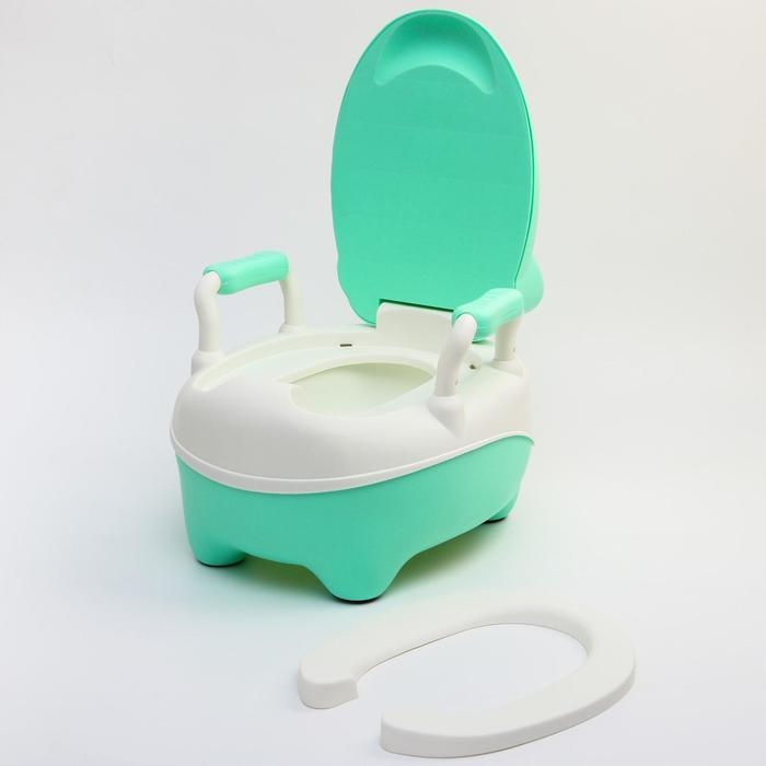 Горшок детский «Енотик», цвет белый/зеленый Горшок детский «Енотик», цвет белый/зеленый