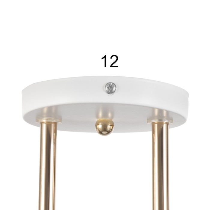 Люстра Люстра "Новелла" 3хЕ27 40Вт бело-золотой 53х26х27 см BayerLux