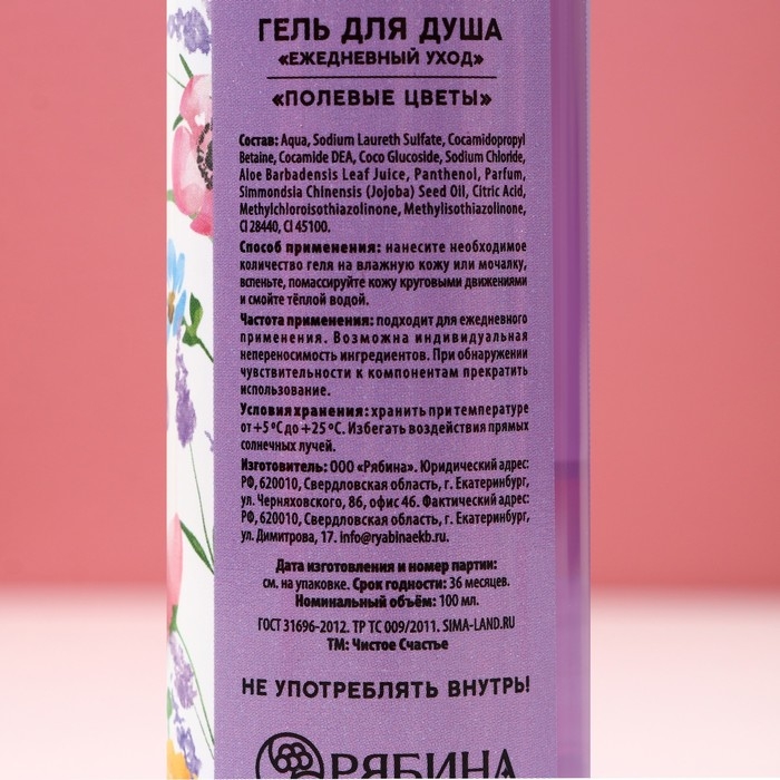 Подарочный набор косметики «Для тебя!», гель для душа 3 х 100 мл, ЧИСТОЕ СЧАСТЬЕ Подарочный набор косметики «Для тебя!», гель для душа 3 х 100 мл, ЧИСТОЕ СЧАСТЬЕ