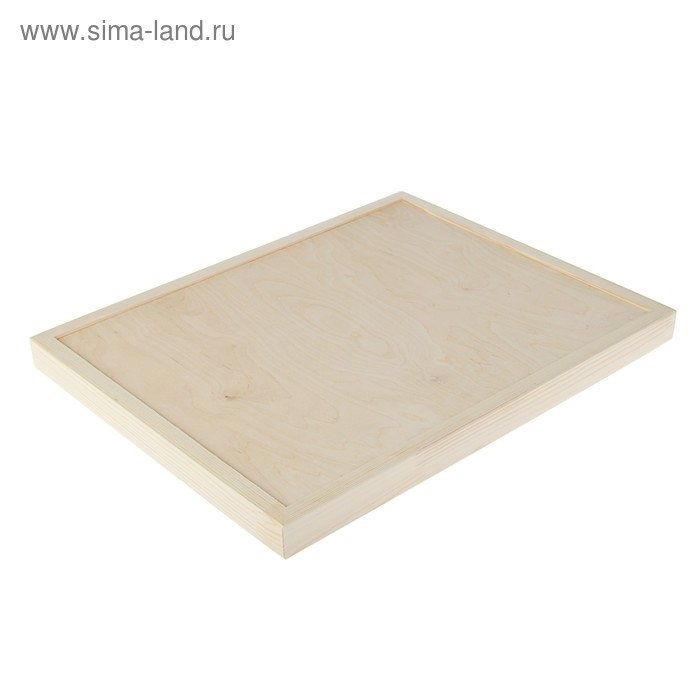 Планшет деревянный, с врезанной фанерой, 40 х 50 х 3,5 см, глубина 0.5 см, сосна
