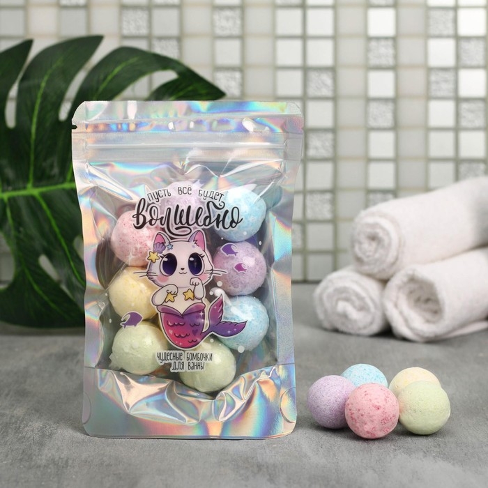 Подарочный набор косметики &laquo;Пусть всё будет волшебно&raquo;, бомбочки для ванны, 10 х 10 г, BEAUTY FOX