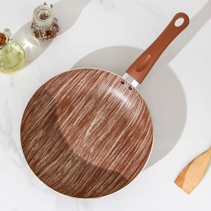 Сковорода глубокая Kantry, d=26 см, стеклянная крышка, пластиковая ручка, антипригарное покрытие, цвет бордовый Сковорода глубокая Kantry, d=26 см, стеклянная крышка, пластиковая ручка, антипригарное покрытие, цвет бордовый